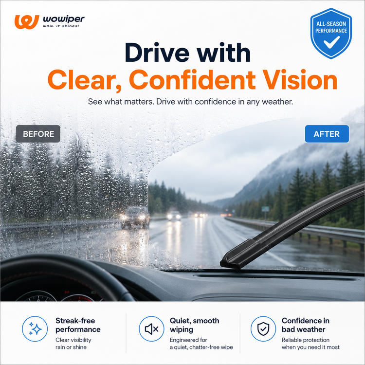 Dodge Journey 2011-2020 Wiper Blades, Wowiper Premium 24"+19" Front Windshield Set (Pack of 2)