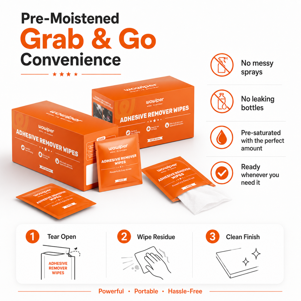 Adhesive Remover Wipes – 36PCS for Sticker & Glue Residue
