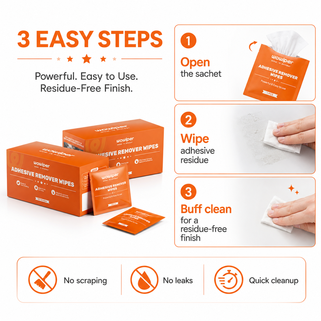 Adhesive Remover Wipes – 36PCS for Sticker & Glue Residue