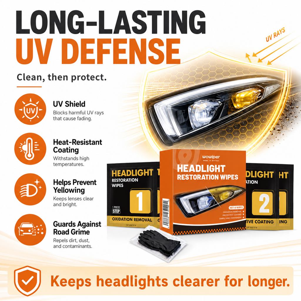 Headlight Restoration Wipes Kit (4+2 Pack)