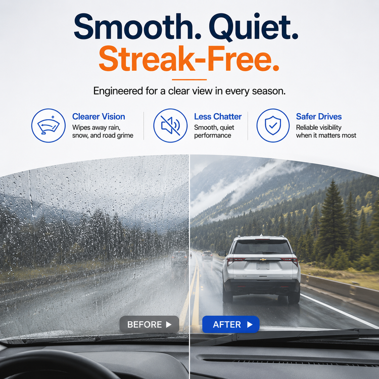 Chevy Traverse 2018-2023 Wiper Blades, WOWIPER 24"+20" Front & 10" Rear Wiper Blade Set
