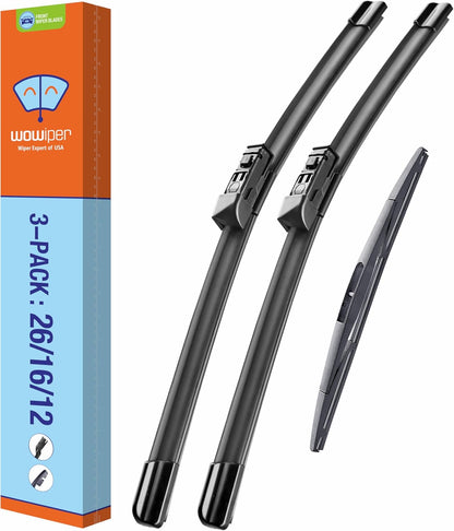 WOWIPER OEM Replacement Wiper Blades For Subaru Crosstrek 2018-2023 (26''+16''+12'' for D-PTB)