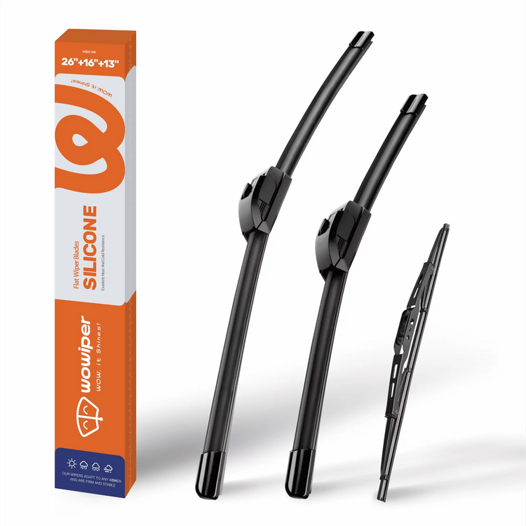 Honda CR-V 2012-2016 Silicone Wiper Blades 3 Pack, WOWIPER 26"+16" Front & 13" Rear Set, Graphene Coated Water Repellent All-Weather Wipers