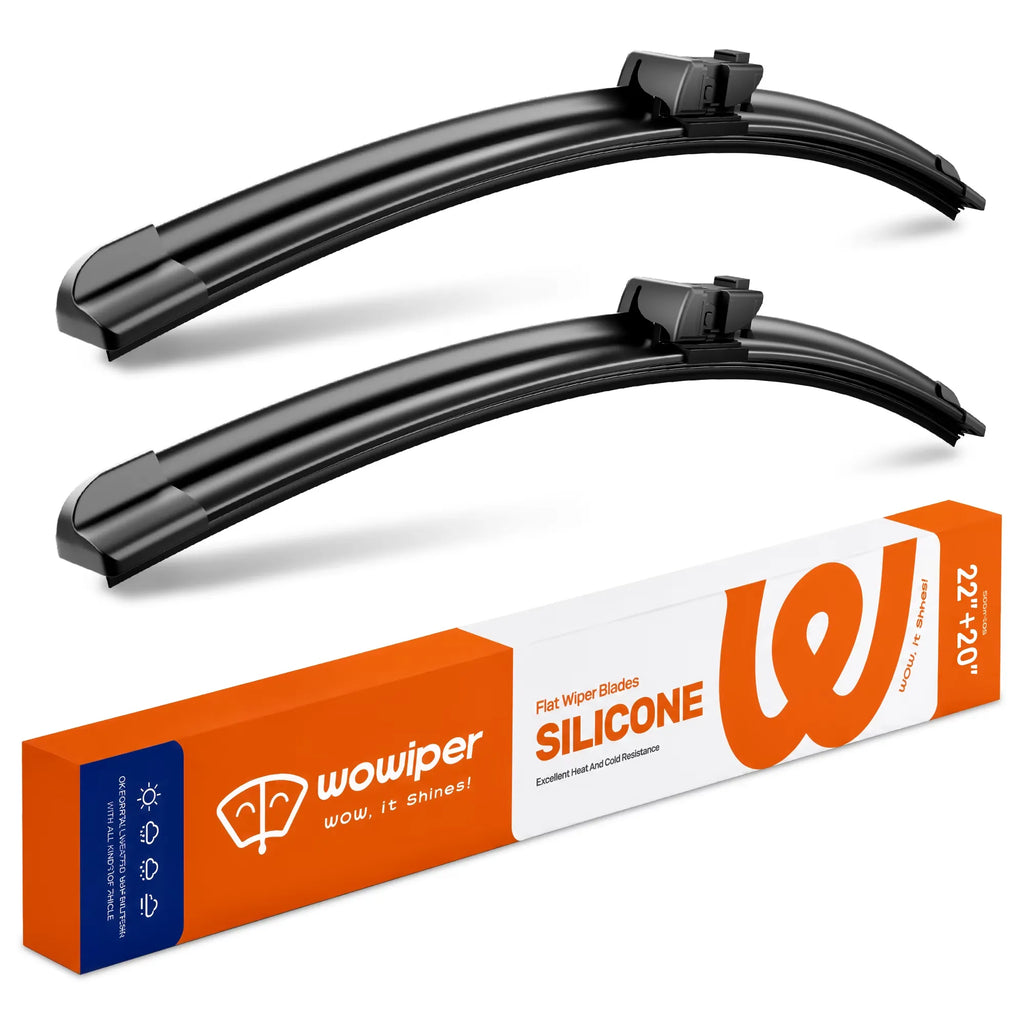 Ford Bronco Sport 2021-2024 Silicone Wiper Blades, WOWIPER 22"+20" Graphene Coated Front Set, PTB 19mm Fit, Water Repellent All-Weather Wipers