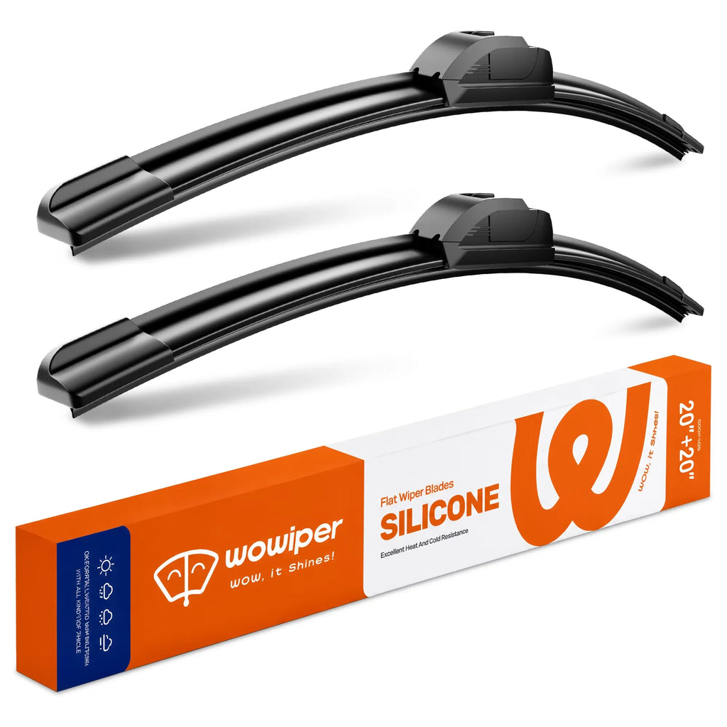 Ford F150 1999-2008 Silicone Wiper Blades, WOWIPER 20"+20" Graphene Coated Front Set, Water Repellent All-Weather Windshield Wipers