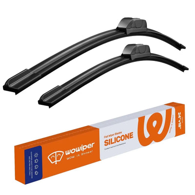Subaru Forester 2009-2013 24"+18" Silicone Wiper Blades, WOWIPER Water-Repellent Beam Windshield Wipers, J-Hook Only, Quiet All-Season Front Replacement, 2 Pack
