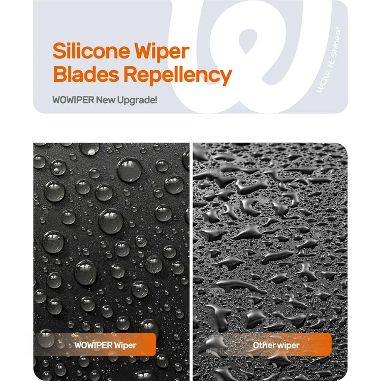 Subaru Forester 2009-2013 24"+18" Silicone Wiper Blades, WOWIPER Water-Repellent Beam Windshield Wipers, J-Hook Only, Quiet All-Season Front Replacement, 2 Pack