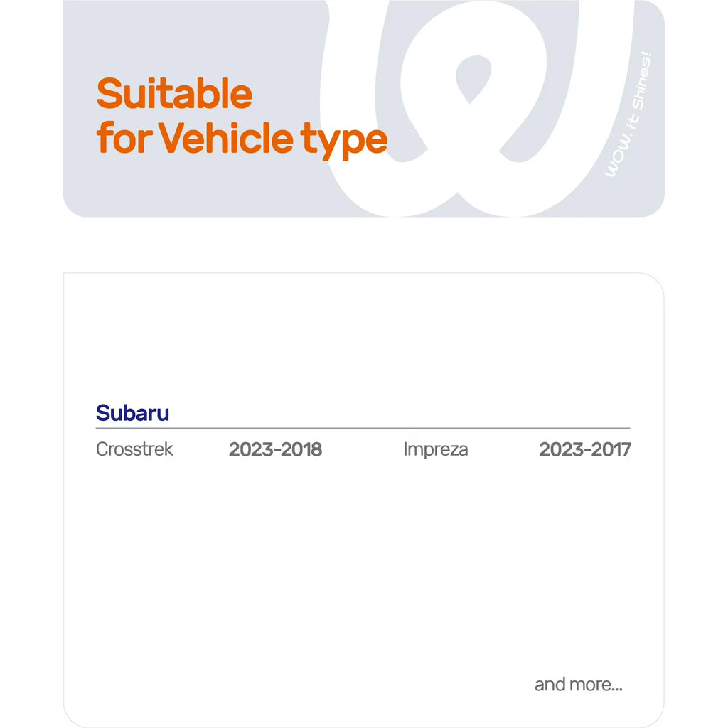 Subaru Crosstrek 2018-2023 Silicone Wiper Blades, WOWIPER Graphene Coated 26"+16"+12" Front & Rear Set